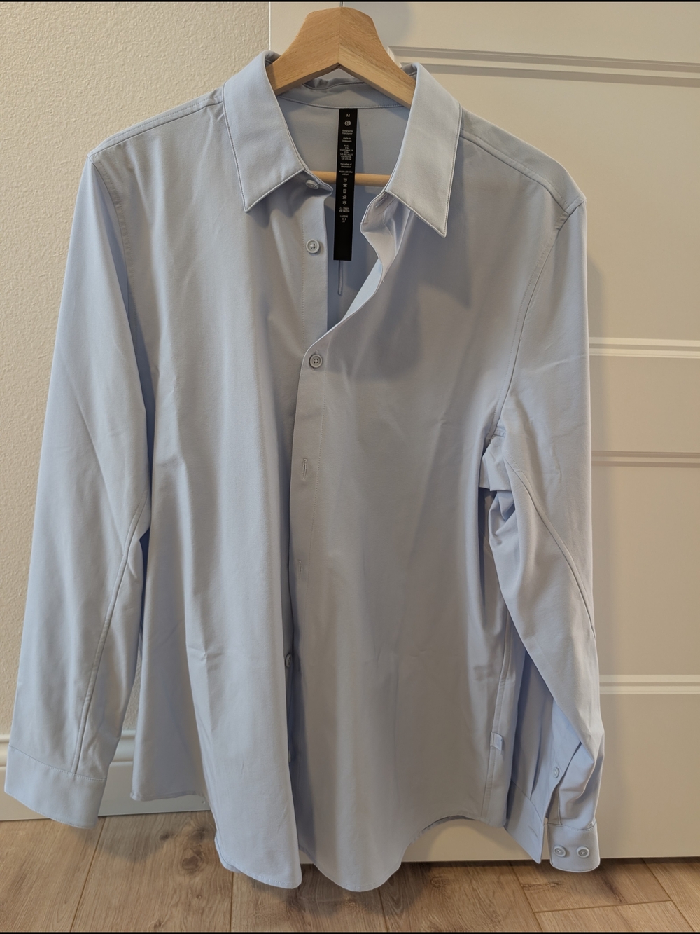 lululemon athletica Light Blue Men's Dress Shirt - Spread Collar
